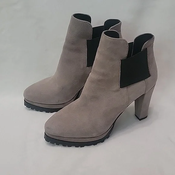 All Saints Grey And Black Ankle Boots Size 38